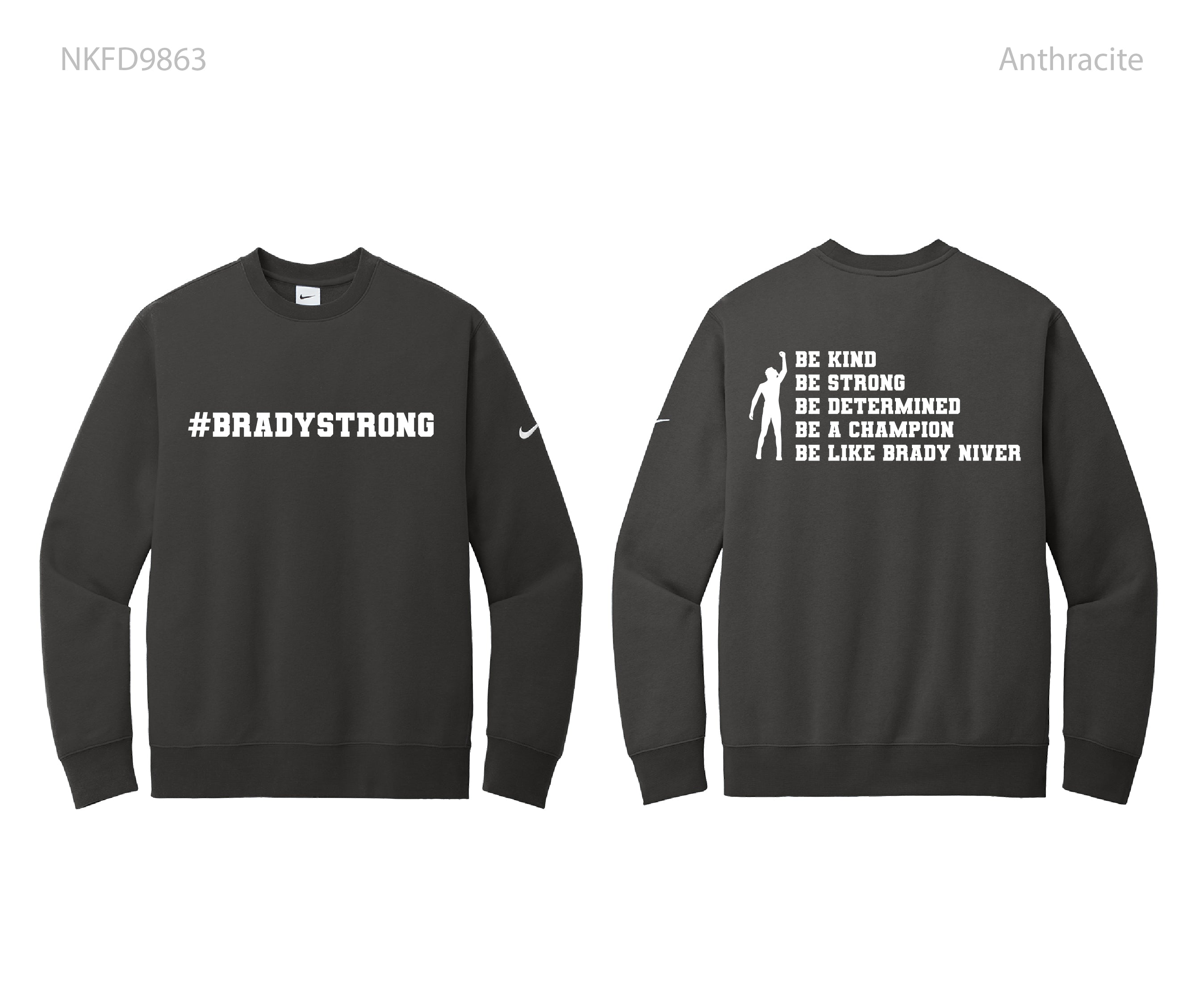 Nike Club Fleece Sleeve Swoosh Crew