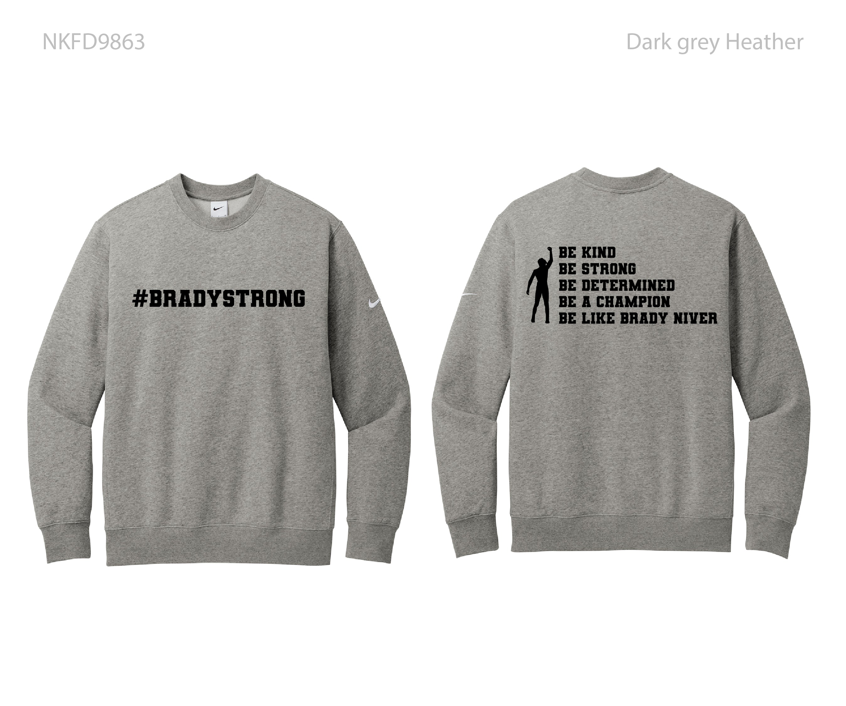 Nike Club Fleece Sleeve Swoosh Crew