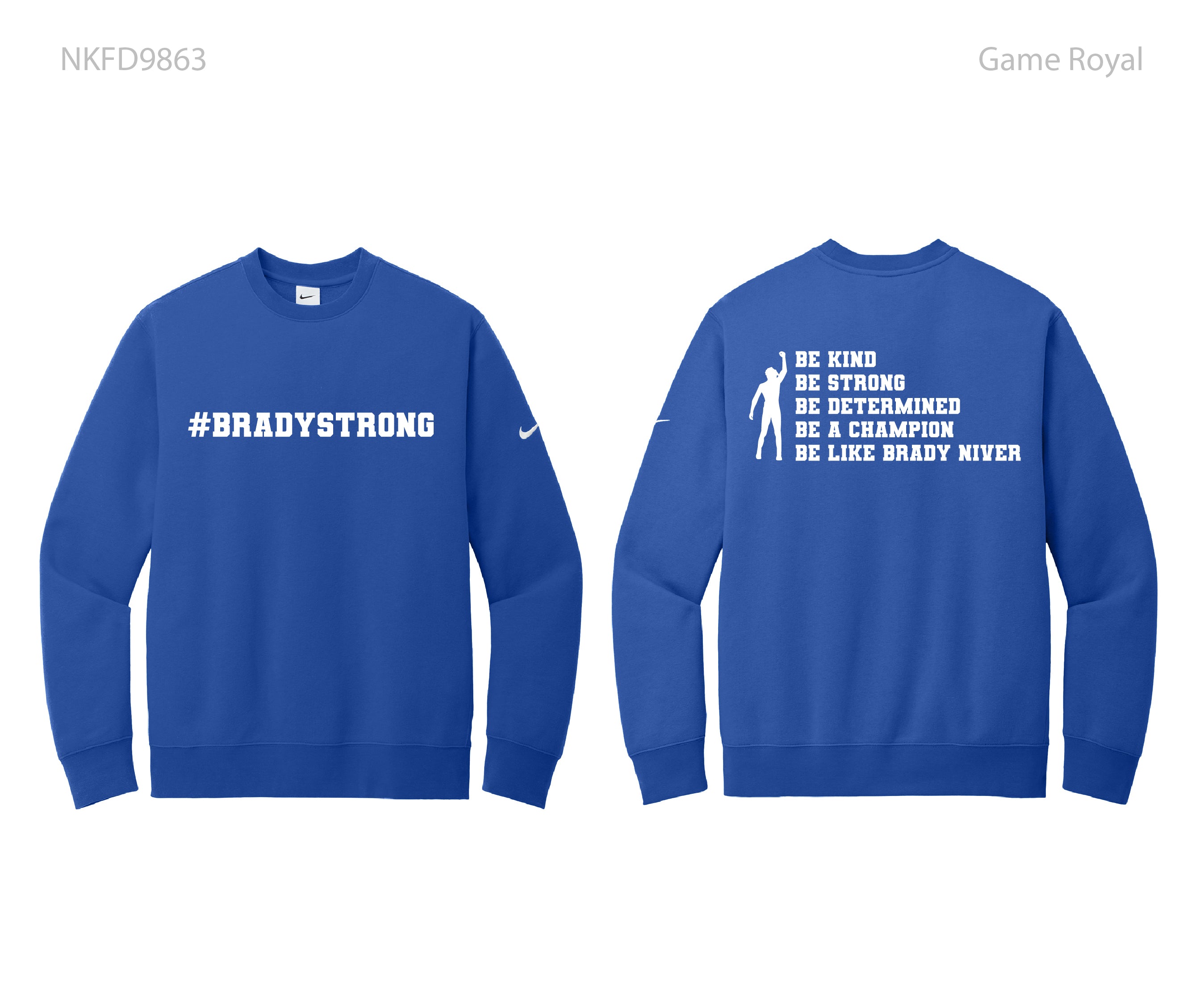 Nike Club Fleece Sleeve Swoosh Crew