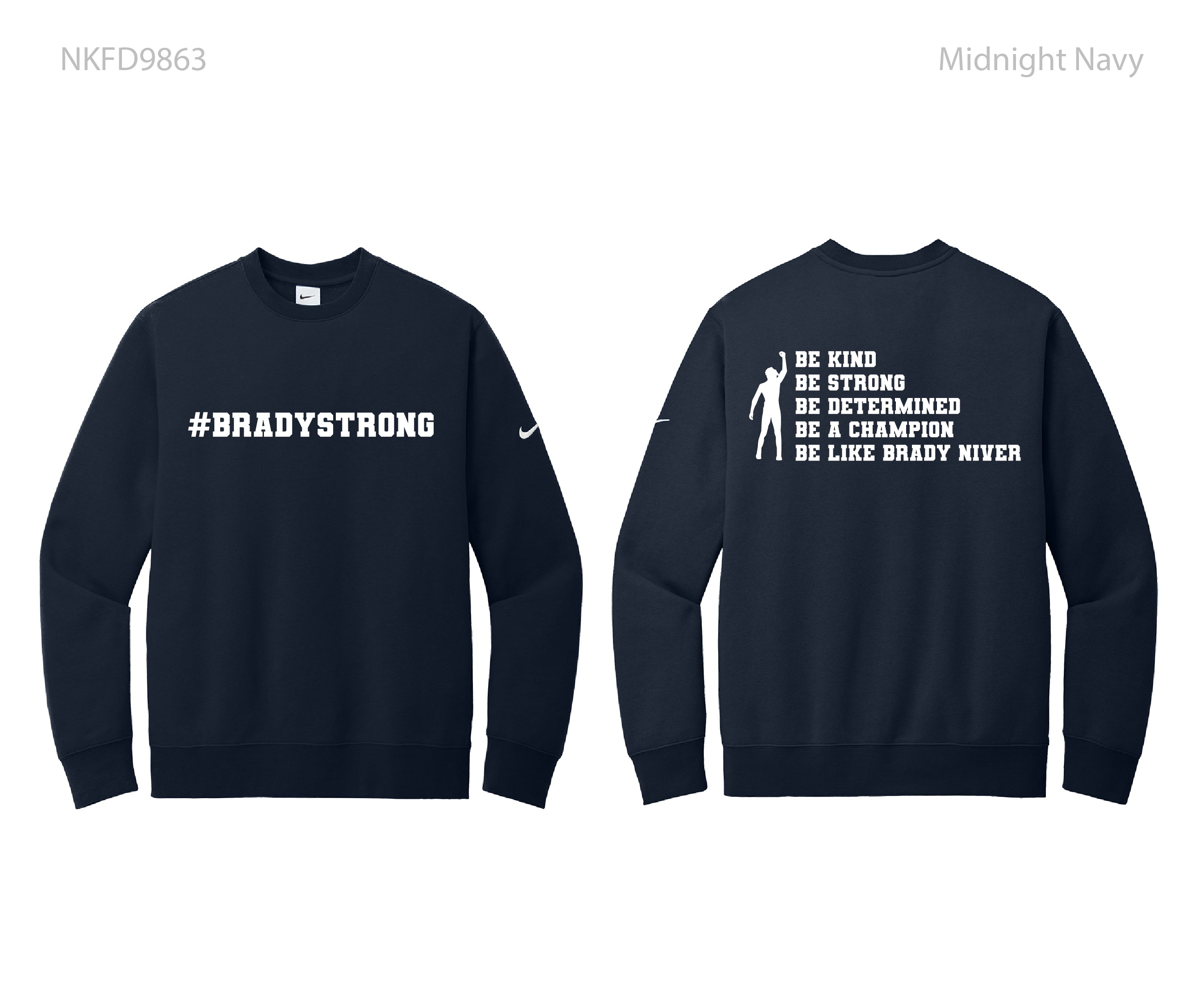 Nike Club Fleece Sleeve Swoosh Crew