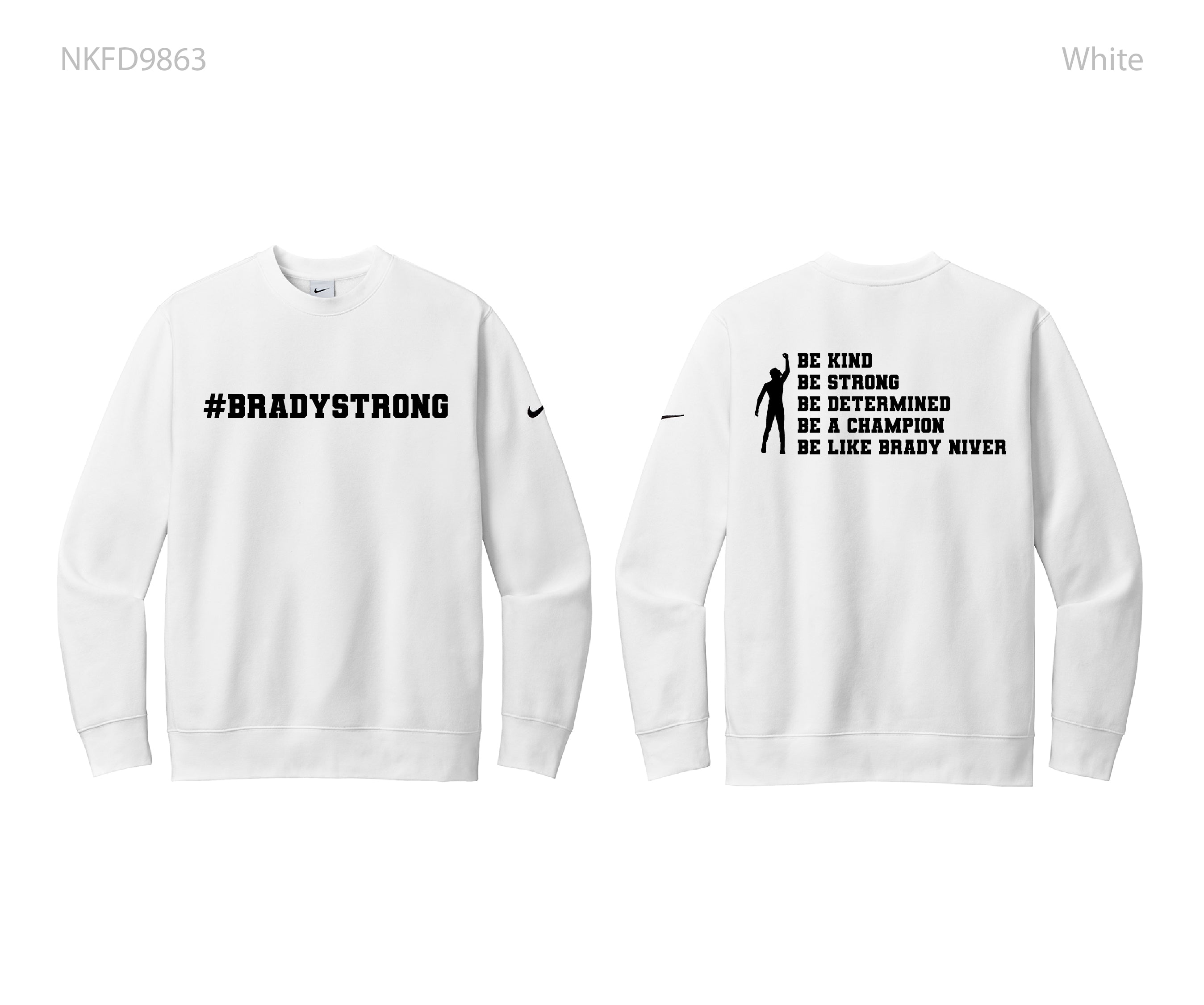 Nike Club Fleece Sleeve Swoosh Crew